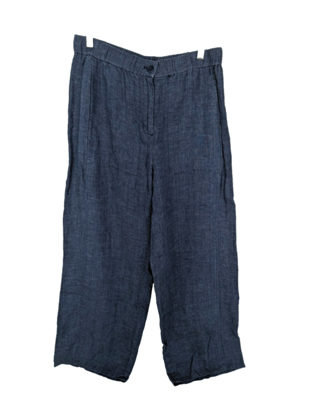 Eileen Fisher Blue Organic Linen Lantern Pant Size S Chambray Lagenlook Coastal